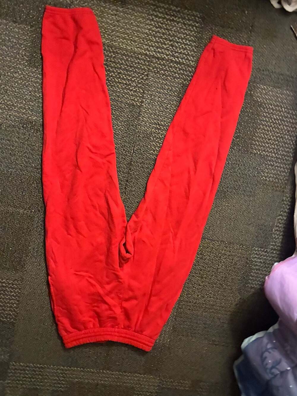 Vintage Red Fleece Jogger Sweatpants